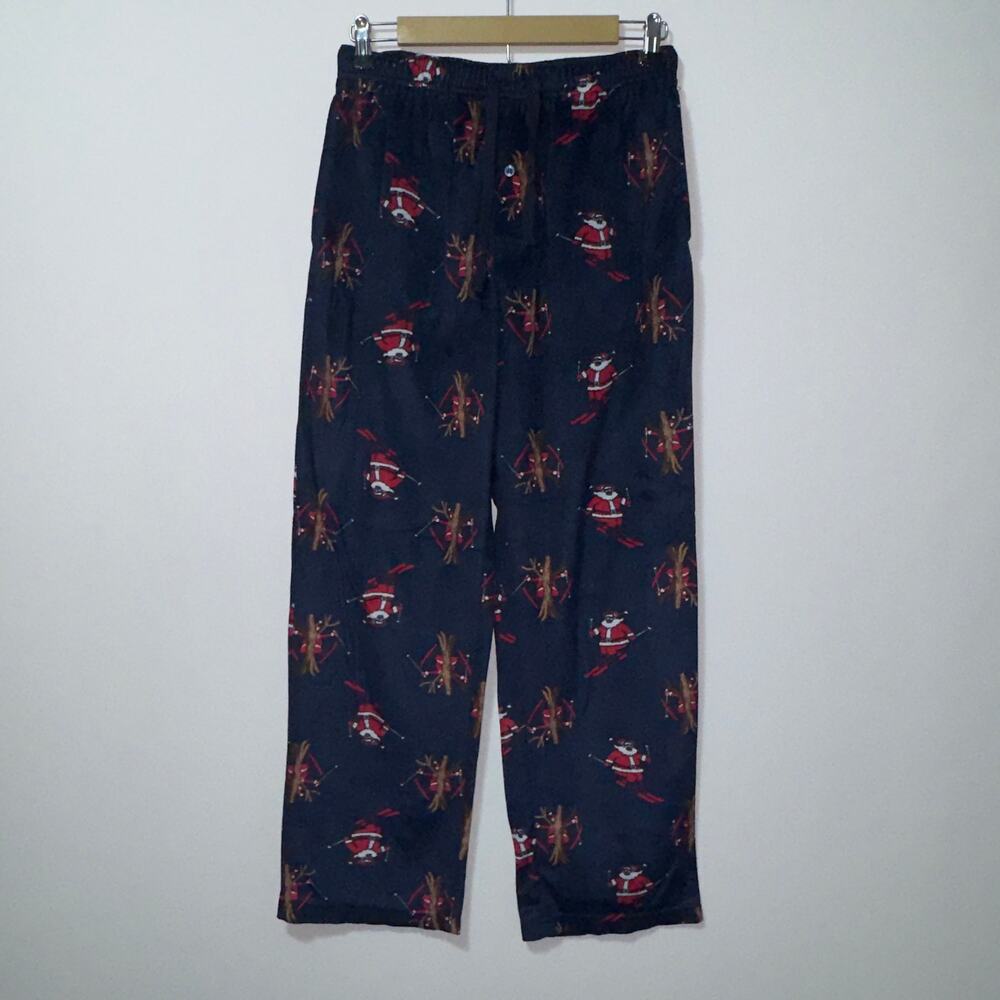 Sleepwear blue Santa Pajama Pants men’s Size Small